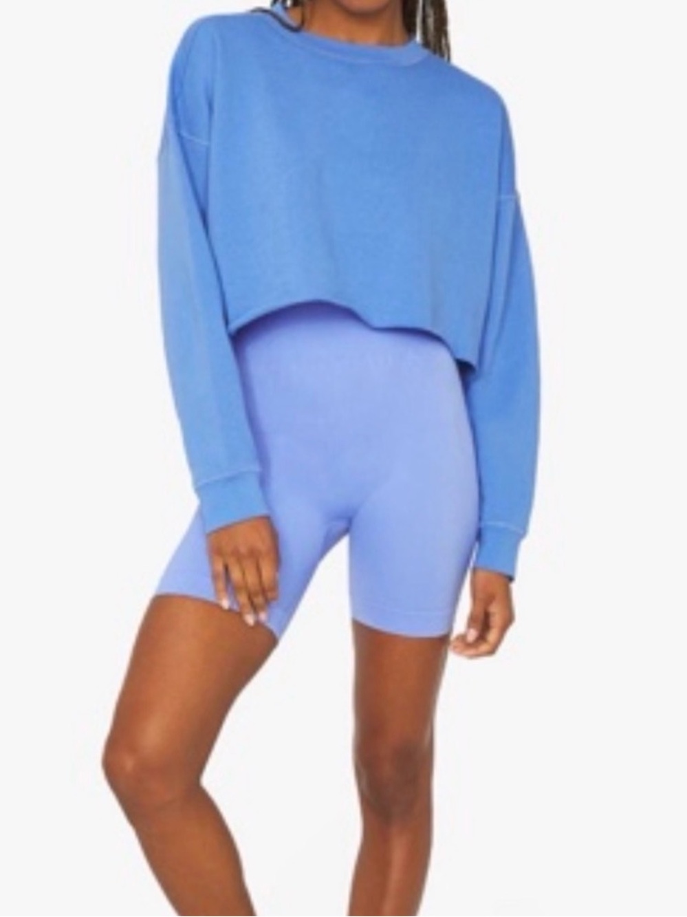 WeWoreWhat Cropped Blue Sweater Size XS
